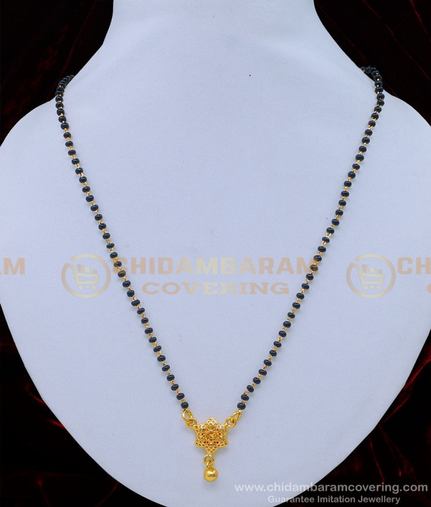black beads chain, short mangalsutra, gold mangalsutra, new model mangalsutra, traditional mangalsutra, 