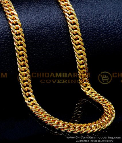 SHN113 - Short Gold Mens Chain Design Gold Plated Jewellery 