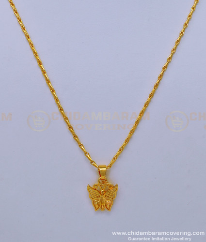 SCHN407 - Unique Light Wight Small Butterfly Design Pendant with Thin Chain Pendant for Baby Girl