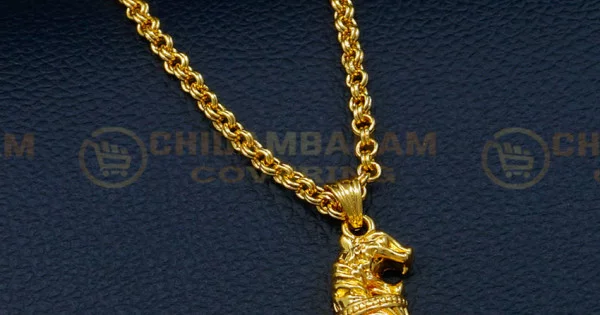 Princy Jewellery trending Small lion Nail nor puligoru Pandent With Rassa  chain for Mens and Boys.