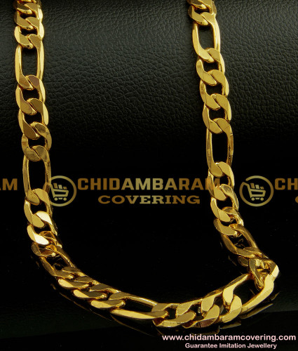 SHN059 - Sachin Tendulkar Short Thick Gold Plated Chain for Men