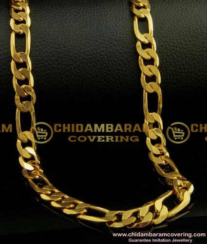 Buy Latest Daily Wear Link Chain Heavy Thick One Gram Gold Chain for Men