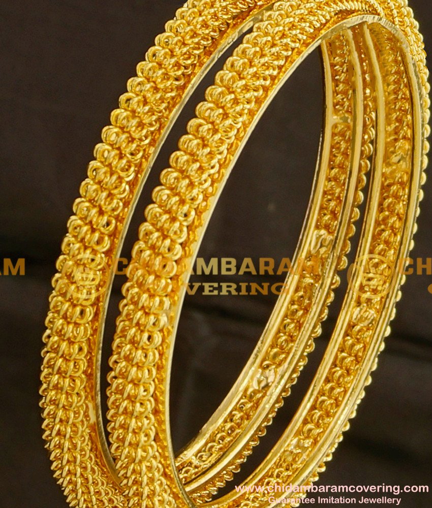 BNG092 - 2.6 Size New Style Designer Bangles Set from Chidambaram Covering