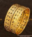 BNG120 - 2.8 Size High Quality Party Wear Floral Design Flat Bangles Design Online 