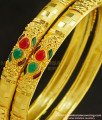 BNG229 - 2.8 Size New One Gram Forming Gold Stone Bangles Design Indian Wedding Bangles Set Online