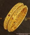 BNG140 - 2.8 Size Elegant Finish Light Weight Die Gold Stone Bangles Online