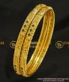 BNG217 - 2.6 Size Simple Light Gold Covering Enamel Finish Thin Daily Wear Bangles 