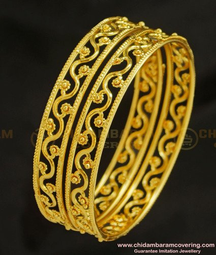 BNG221 - 2.8 Size Unique Light Weight Party Wear Bangles Design Artificial Jewellery 