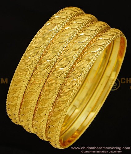 BNG294 - 2.6 Size Daily Wear Handcrafted Designer Broad 4 Bangles Set Best for Women