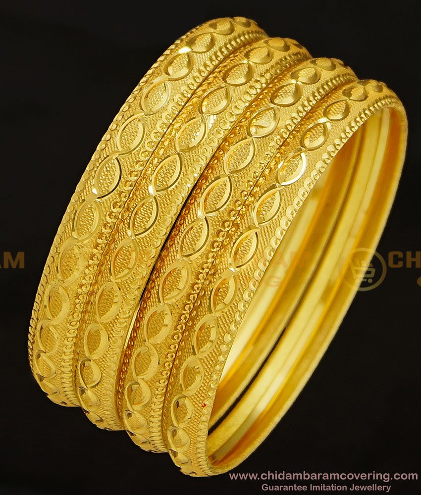 BNG296 - 2.6 Size Mansiyaorange Fancy Gold Border Bangles Design Indian Gold Imitation Jewellery 