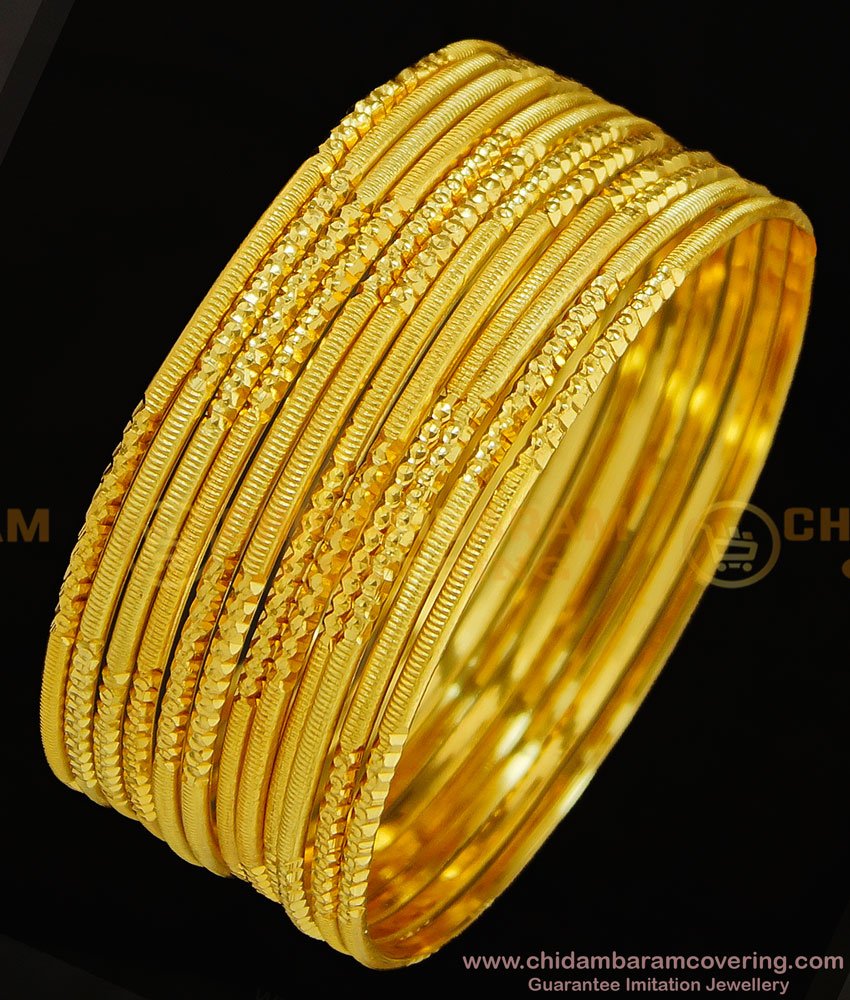 BNG299 - 2.6 Size Indian Wedding Bangles Collection 12 Pieces Thin Bangles Imitation Jewellery