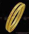 BNG306 - 2.8 Size First Quality One Gram Enamel Gold Forming Bangles Thin Daily Wear Bangles Online