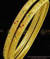 BNG306 - 2.8 Size First Quality One Gram Enamel Gold Forming Bangles Thin Daily Wear Bangles Online