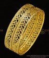 BNG318 - 2.6 Size Kerala Bangle Gold Design Light Weight Leaf Model Gold Plated Bangles for Wedding