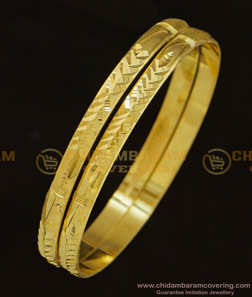BNG323 - 2.6 Size Pure Impon Jewellery Light Weight Daily Wear Panchaloha Bangles 