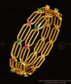 BNG325 - 2.8 Size New Gold Plated Light Weight Ad Stone Bangles Designs Online
