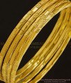 BNG345 - 2.8 Size Attractive Matt Finish Gold Look One Gram Gold Daily Wear Plain Bangles Set Buy Online