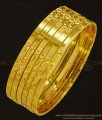 BNG348 - 2.10 Size Elegant Glossy Look Flat Design Real Gold Bangles Design Imitation Jewellery 