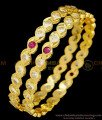 BNG369 - 2.8 Size Panchaloha Bangles Stunning Gold First Quality Ad Stone Five Metal Impon Bangles Online