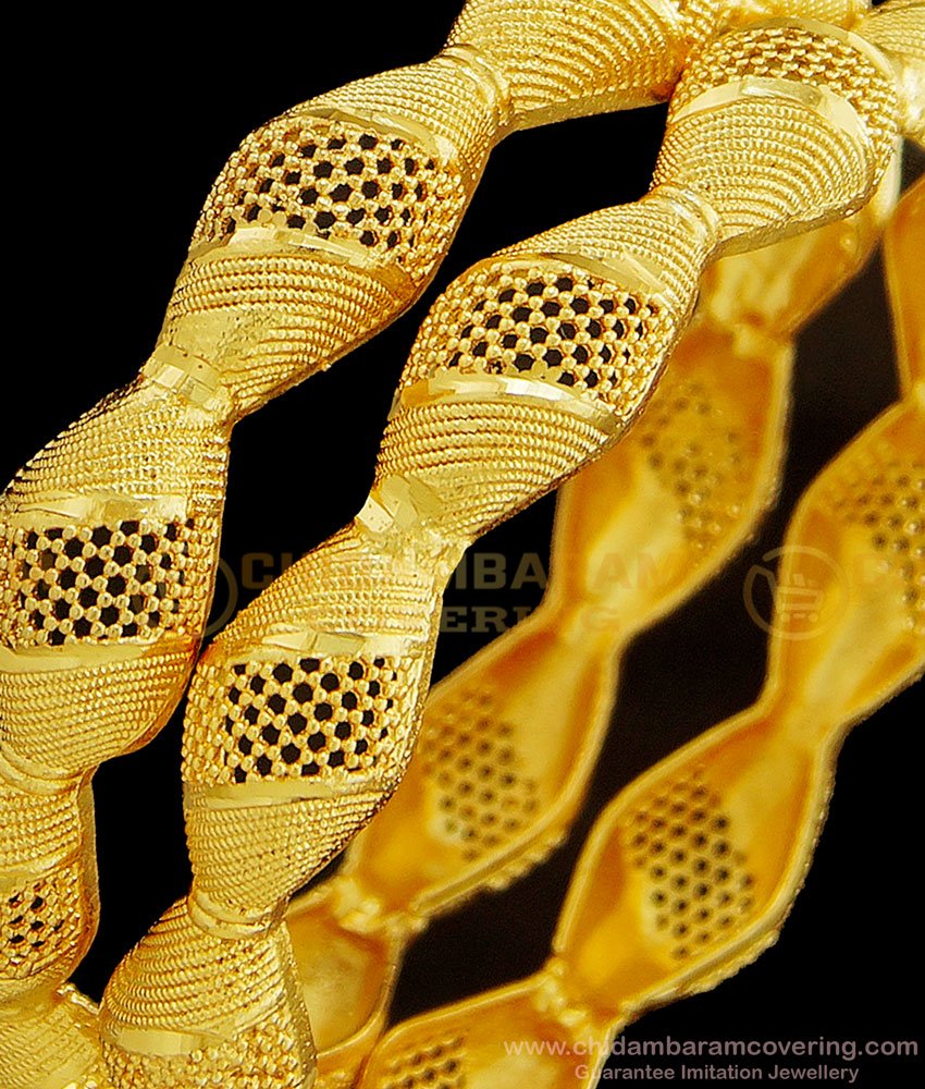 BNG379 - 2.6 Size Latest Bangles Design Gold Pattern Indian Imitation Bangles Online 