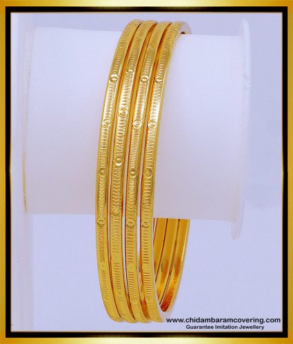 BNG540 - 2.8 Size Original Impon Gold Bangles Design Bridal Wear Set Of 4 Bangles Online 