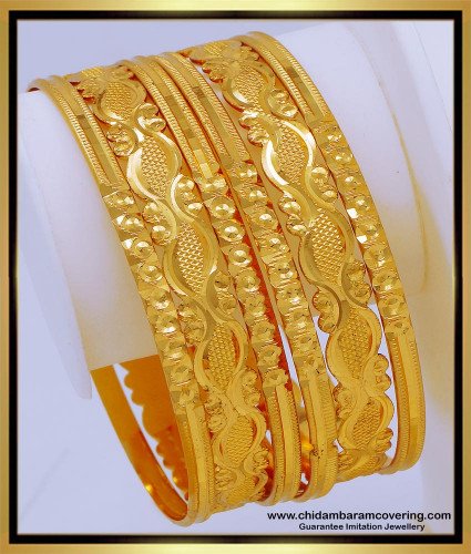 BNG663 - 2.6 Size South Indian Bridal Jewellery Bangle Designs