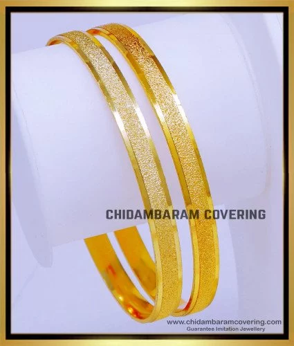 bng752 2.6 size simple daily use 1 gram gold bangles online 1
