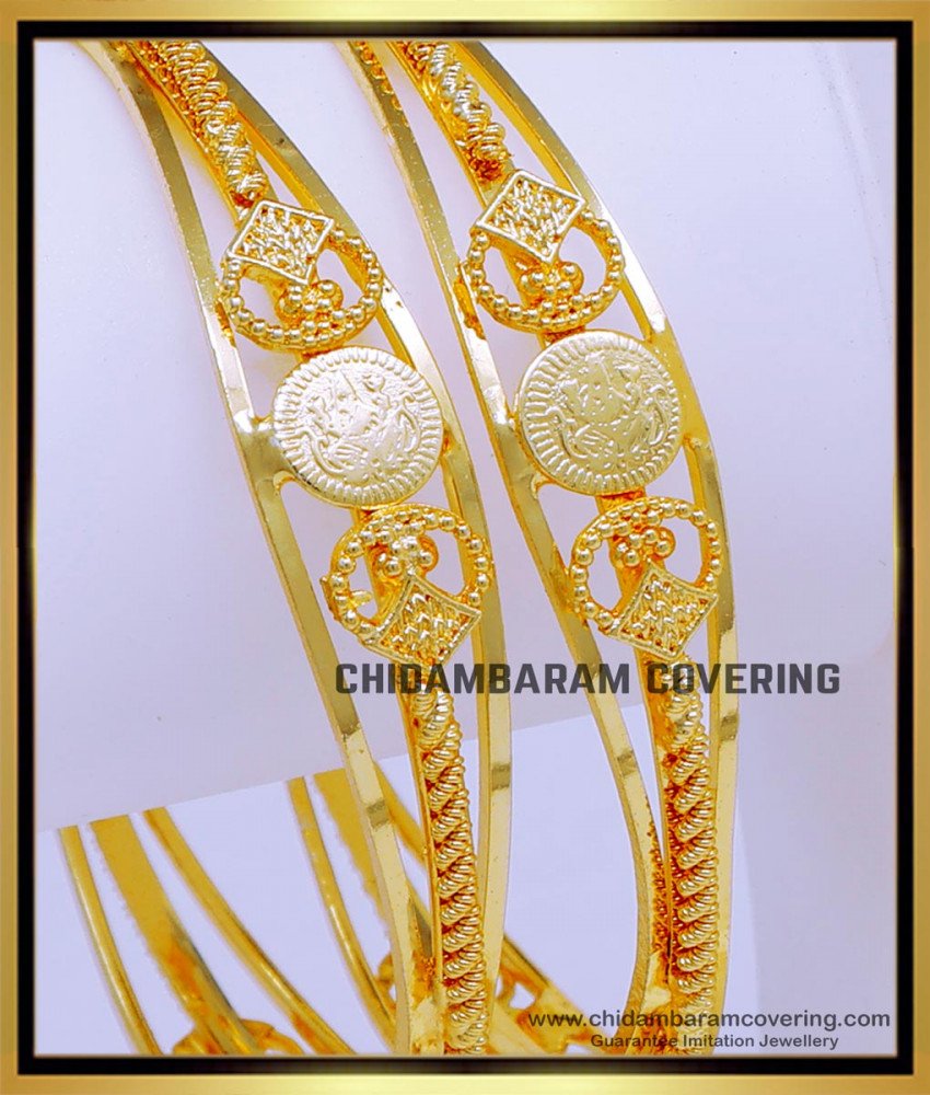 bridal gold bangles design, lakshmi coin bangles,1gm gold plated bangles, gold plated silver bangles, lakshmi devi bangles gold, one gram gold bangles, covering bangles, valayal, gold plated silver bangles online shopping