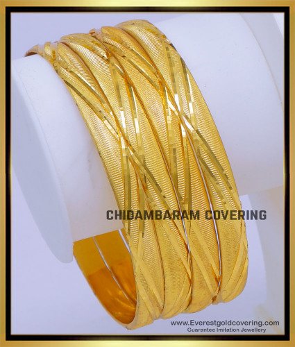 BNG793 - 2.6 Size New Model Set Of 4 Bangles Gold Plated Jewellery