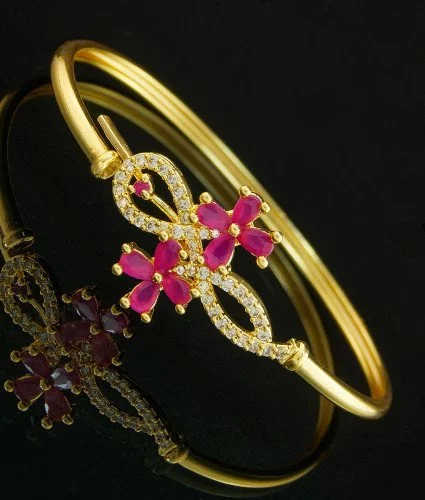 1 Gram Gold Plated Round Linked Glamorous Design Bracelet for Men - Style  C425 – Soni Fashion®