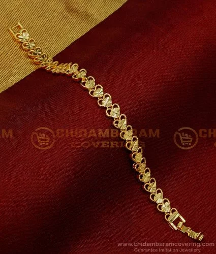 Buy Solid Chainlinked Design Gold Bracelet Online | ORRA