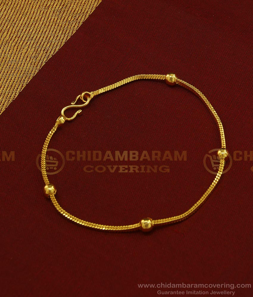 BCT197 - 6 Inch One Gram Gold Ball Chain Design Guaranteed Bracelet Buy Online 