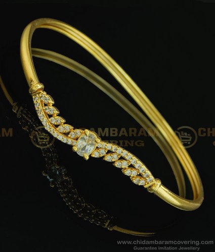 BCT212 - 2.6 size Buy Best Quality American Diamond White Stone 1 Gram Bracelet Online