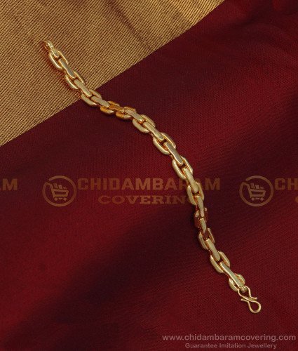 BCT213 - One Gram Guaranteed Gold Style Thick Chain Bracelet for Men 