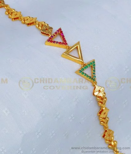 Buy 18Kt Diamond Triangle Ruby Chain Bracelet 177G1942 Online from Vaibhav  Jewellers