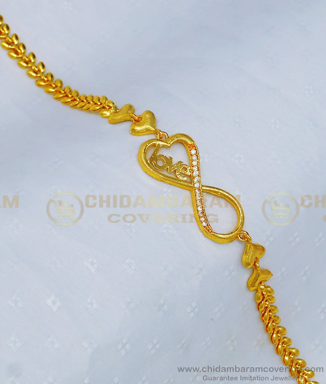 1 Gram Gold Plated With Diamond Lovely Design Bracelet For Ladies - Style  A219 – Soni Fashion®