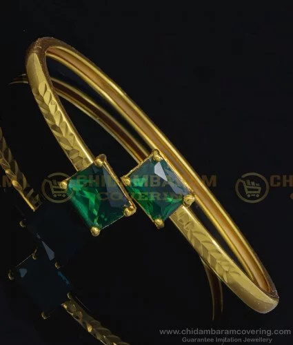 Buy Emerald Green Antique Gold CZ Bangle Bracelet,cz Bangle Openable  Bracelet/indian Jewelry/bangle Bracelet,bollywood Jewelry,diamond Jewelry  Online in India - Etsy