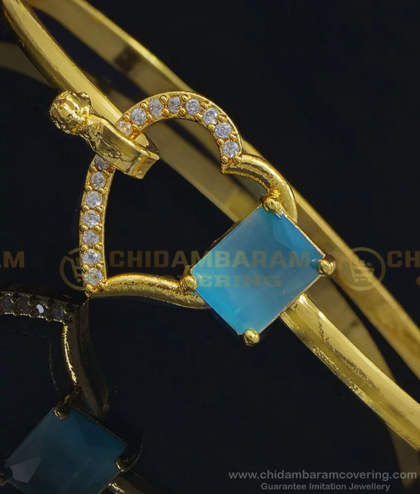375 Gold bracelet – a glossy disc, a heart with a pink heart