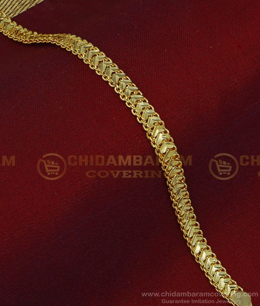 Braided Chain Bracelet - Custom Bracelet for Men (gold chain)
