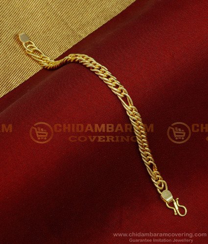 BCT275 - One Gram Gold Guarantee Daily Use Chain Type Hand Bracelet Design Online