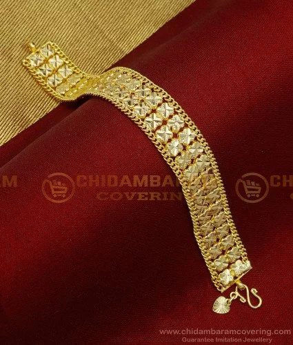 Showroom of Fancy design 1 gram gold plated bracelet mga - bre0138 |  Jewelxy - 235121