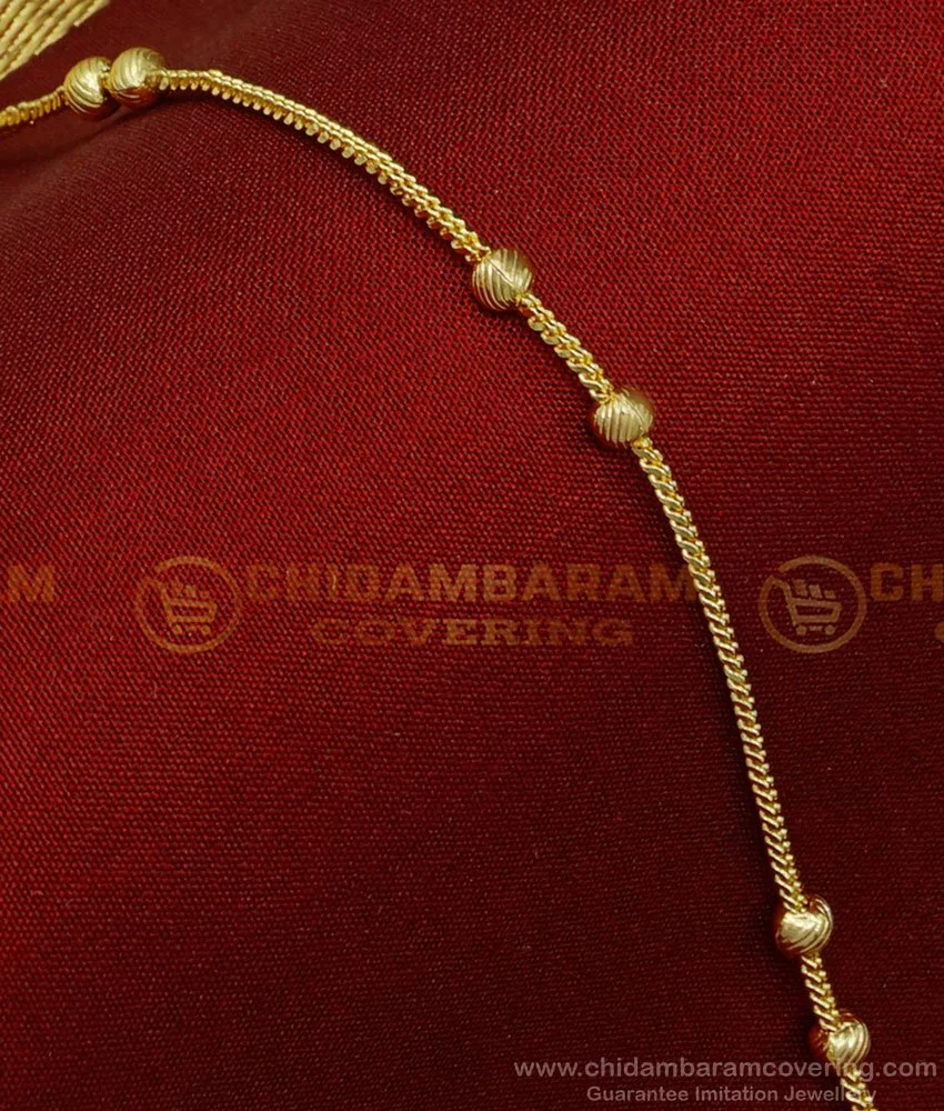 18K Real Gold Ball Necklace – Hamsa Gold