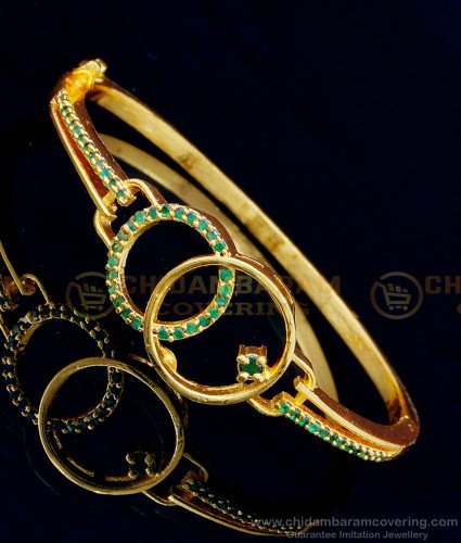 BCT289 - 2.6 size New Model Gold Plated Ad Stone Gold Kappu Bracelet Designs for Girls