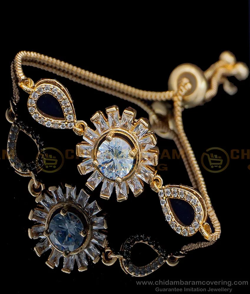 Vembley Fashion Flower Rose Gold Plated Crystal Bracelet for Girls and  Women at Rs 140/piece in New Delhi