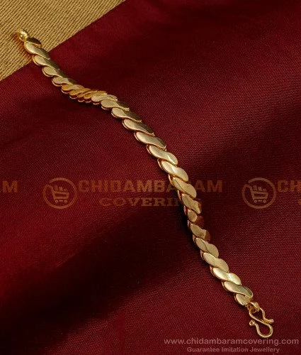 Gold Pleted Round Shap Om Design Men's Fashion Bracelet BR-127 – Rudraksh  Art Jewellery