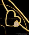 Stylish Heart Design White Stone Bracelet Gold Plated Jewelry