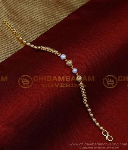 Latest 1 gram Gold Plated Zircon Charm Bracelet , Adjustable Gifts for  Women & Girls, princess bracelet for girls. janmastami gift for her