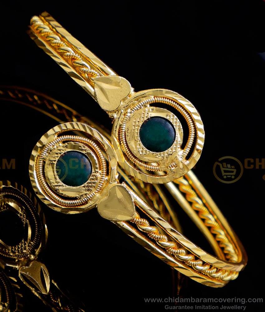 palakka bracelet gold, bracelet for women, palakka bracelet online, kerala palakka bangle, kerala palakka bangle, kerala palakka bangle, latest one gram jewellery, green palakka vala, 