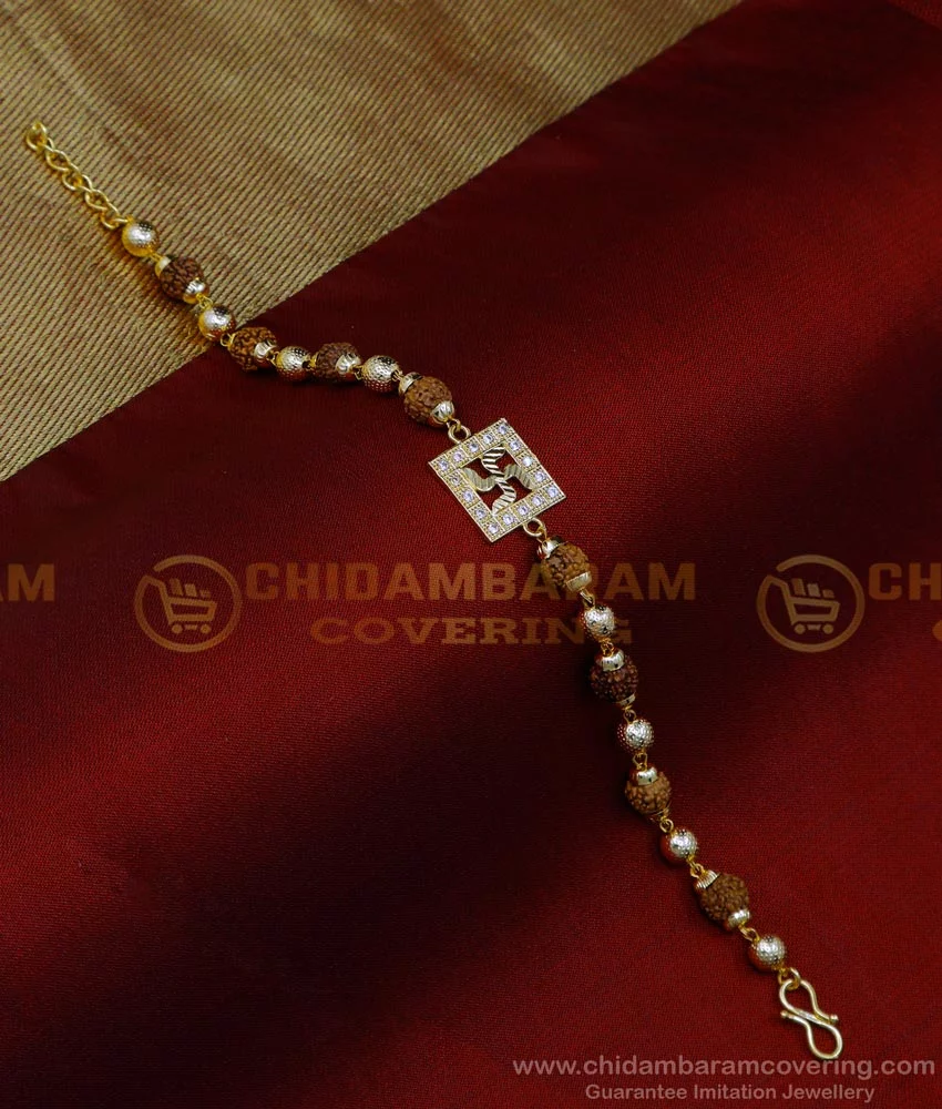 Buy quality 5 Line Gold plated Rudraksha bracelet in Ahmedabad-sonthuy.vn