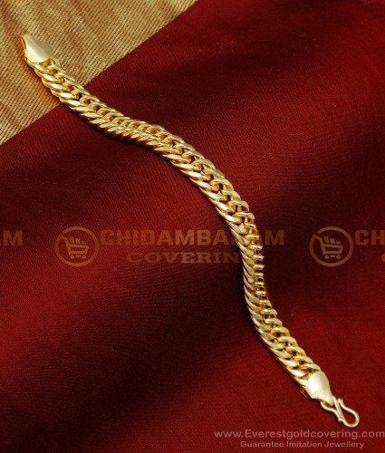 BCT476 - Wedding Jewellery Chain Gold Plated Bracelet for Men